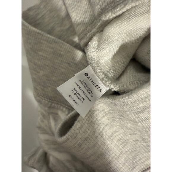 $50 Athleta Restore Shortie Shorts - Grey Stripe - Small - Picture 4 of 5